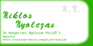 miklos nyolczas business card